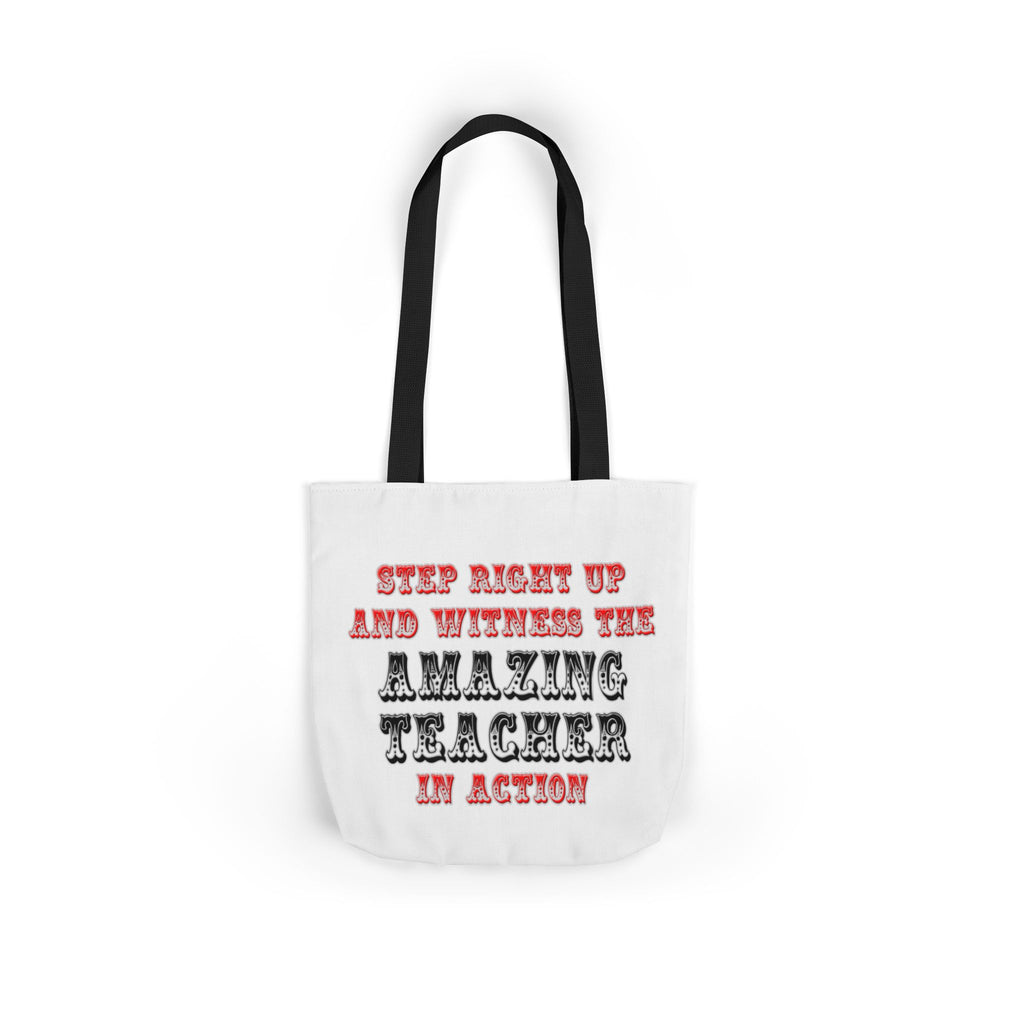 Amazing Teacher In Action - Canvas Tote Bag, 5-Color Straps