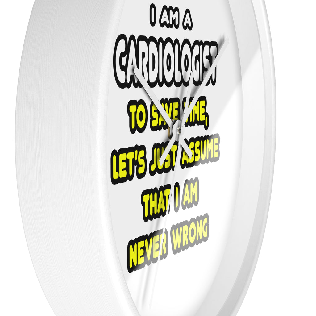 Funny Cardiologist T Shirts and Gifts - Wall Clock