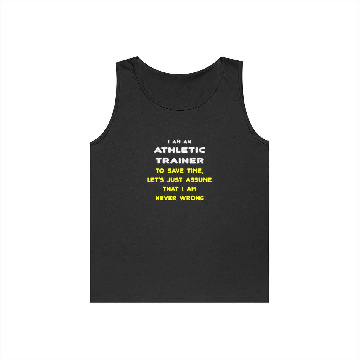 Funny Athletic Trainer T Shirts - Unisex Heavy Cotton Tank Top