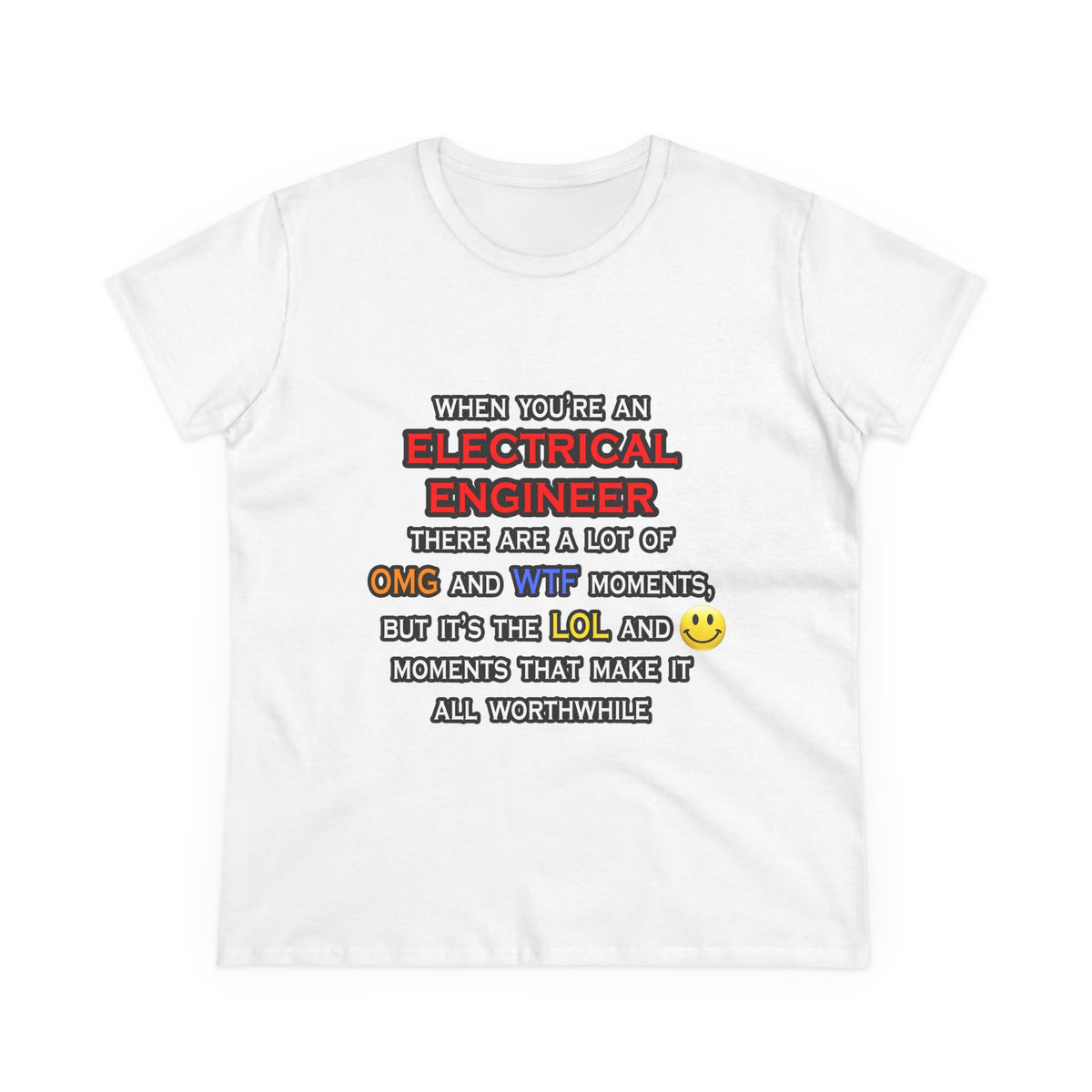 Funny Electrical Engineer ... OMG WTF LOL - Women's Midweight Cotton Tee
