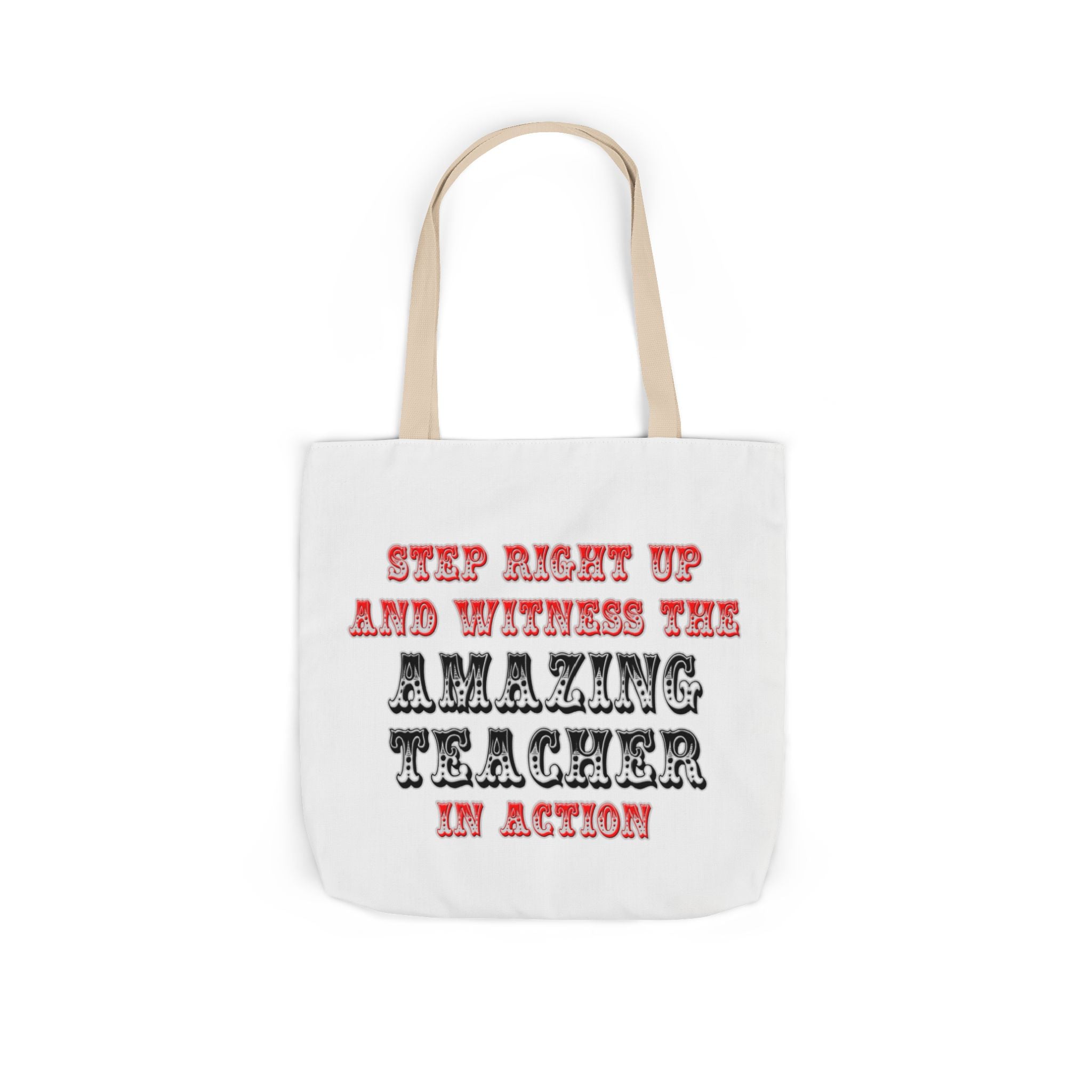Amazing Teacher In Action - Canvas Tote Bag, 5-Color Straps