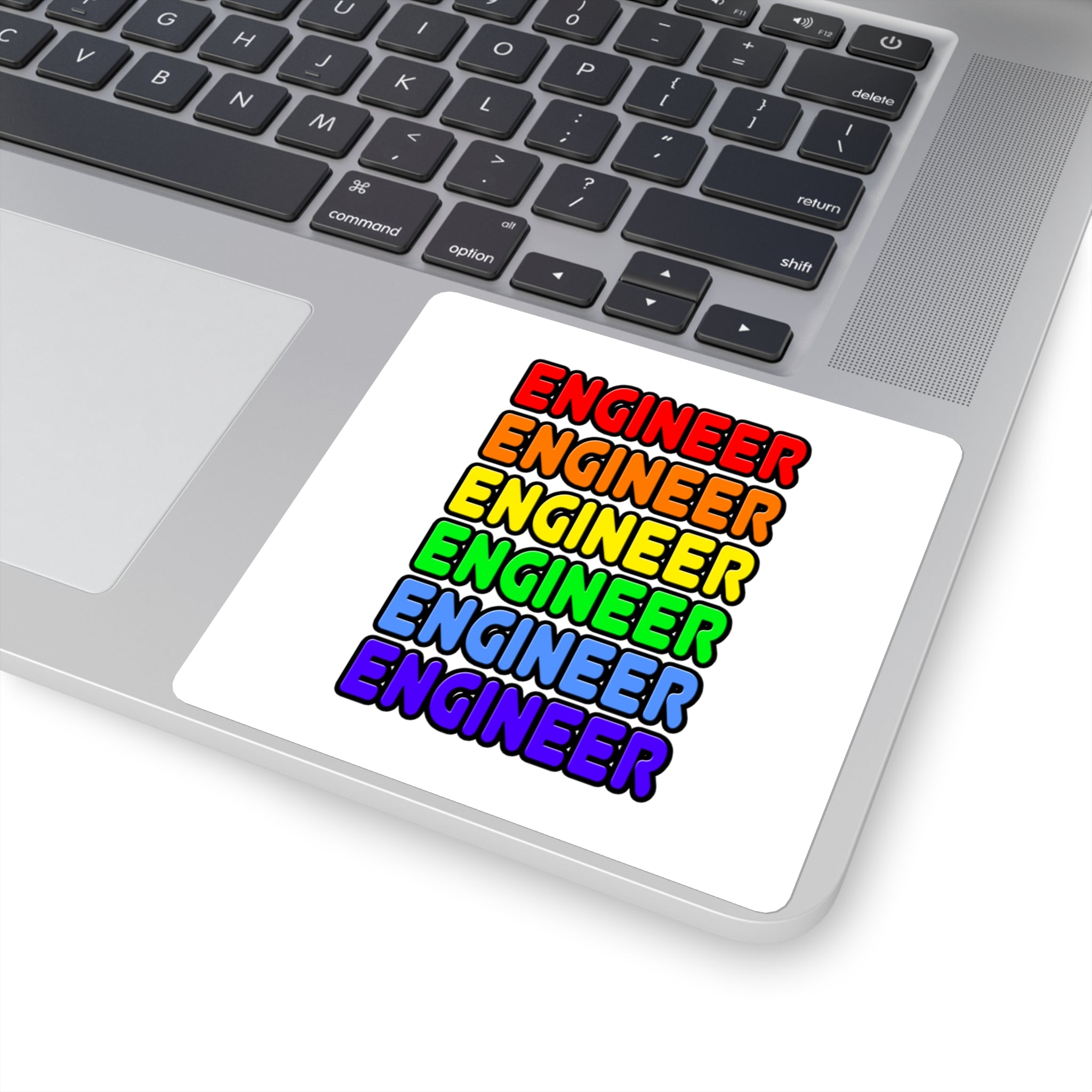 Rainbow Engineer - Square Stickers