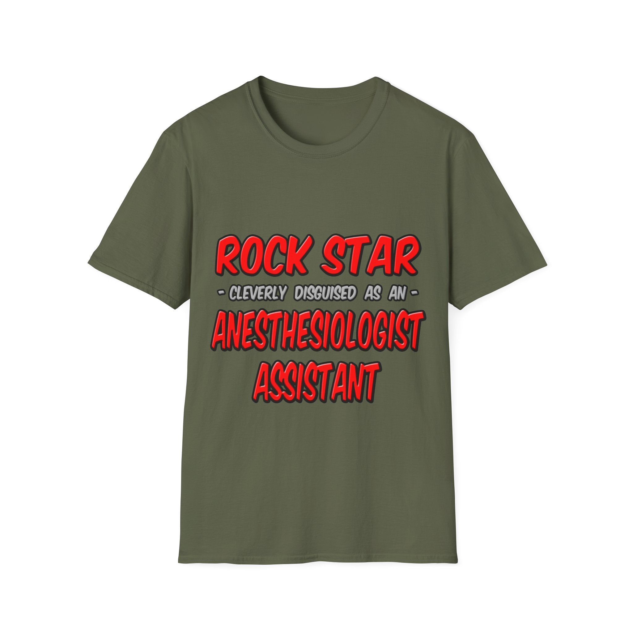 Rock Star .. Anesthesiologist Assistant - Unisex Softstyle T-Shirt