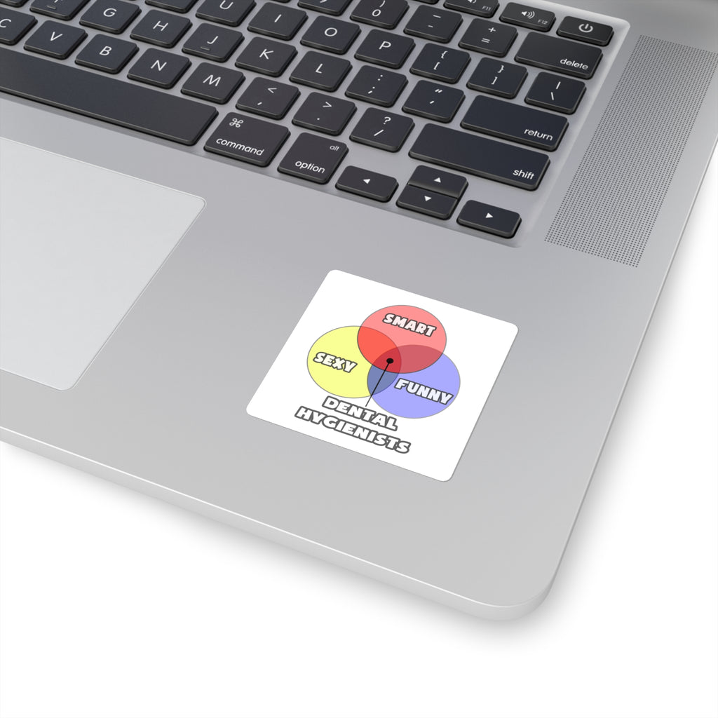 Venn Diagram .. Dental Hygienist - Square Stickers