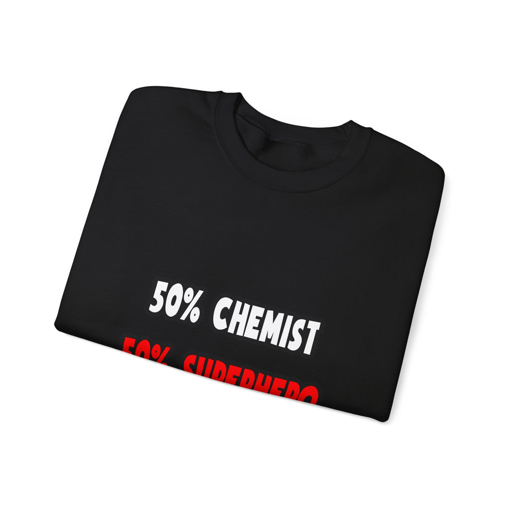 Half Chemist ... Half Superhero - Unisex Heavy Blend™ Crewneck Sweatshirt