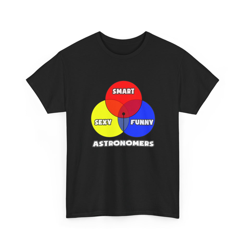 Venn Diagram .. Astronomers - Unisex Heavy Cotton Tee
