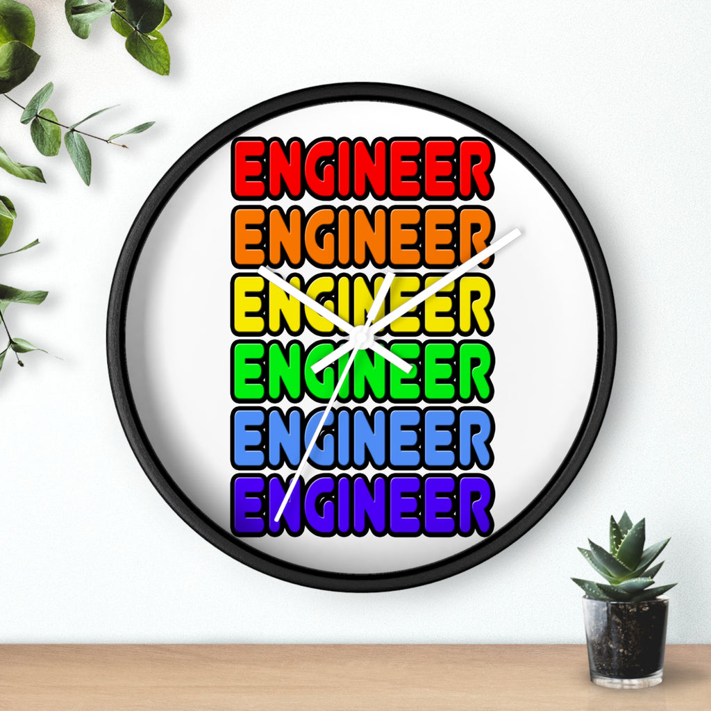 Rainbow Engineer - Wall Clock