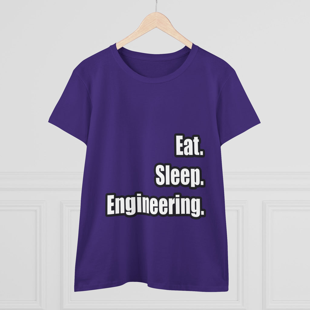 Eat. Sleep. Engineering - Women's Midweight Cotton Tee