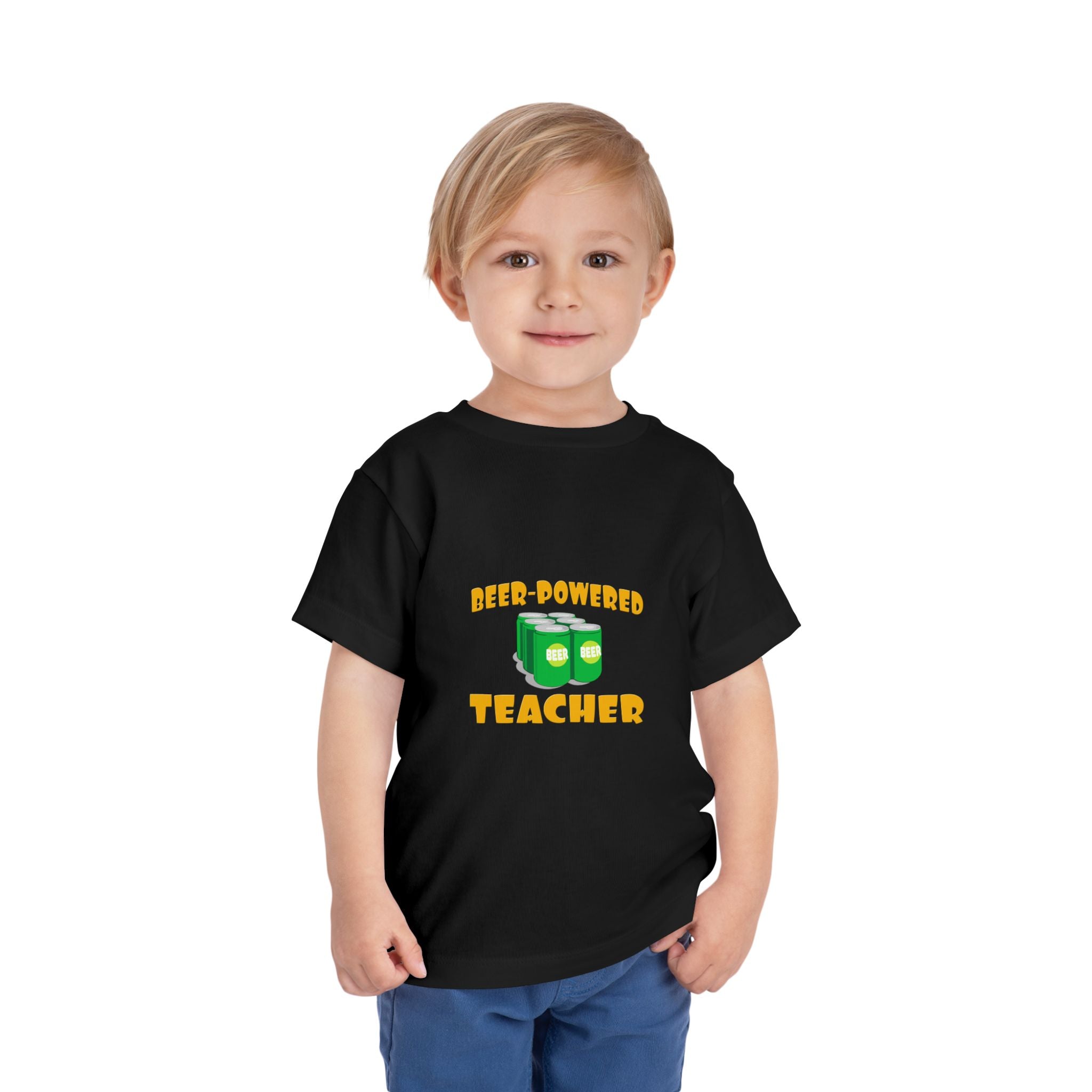 Beer Powered Teacher - Toddler Short Sleeve Tee