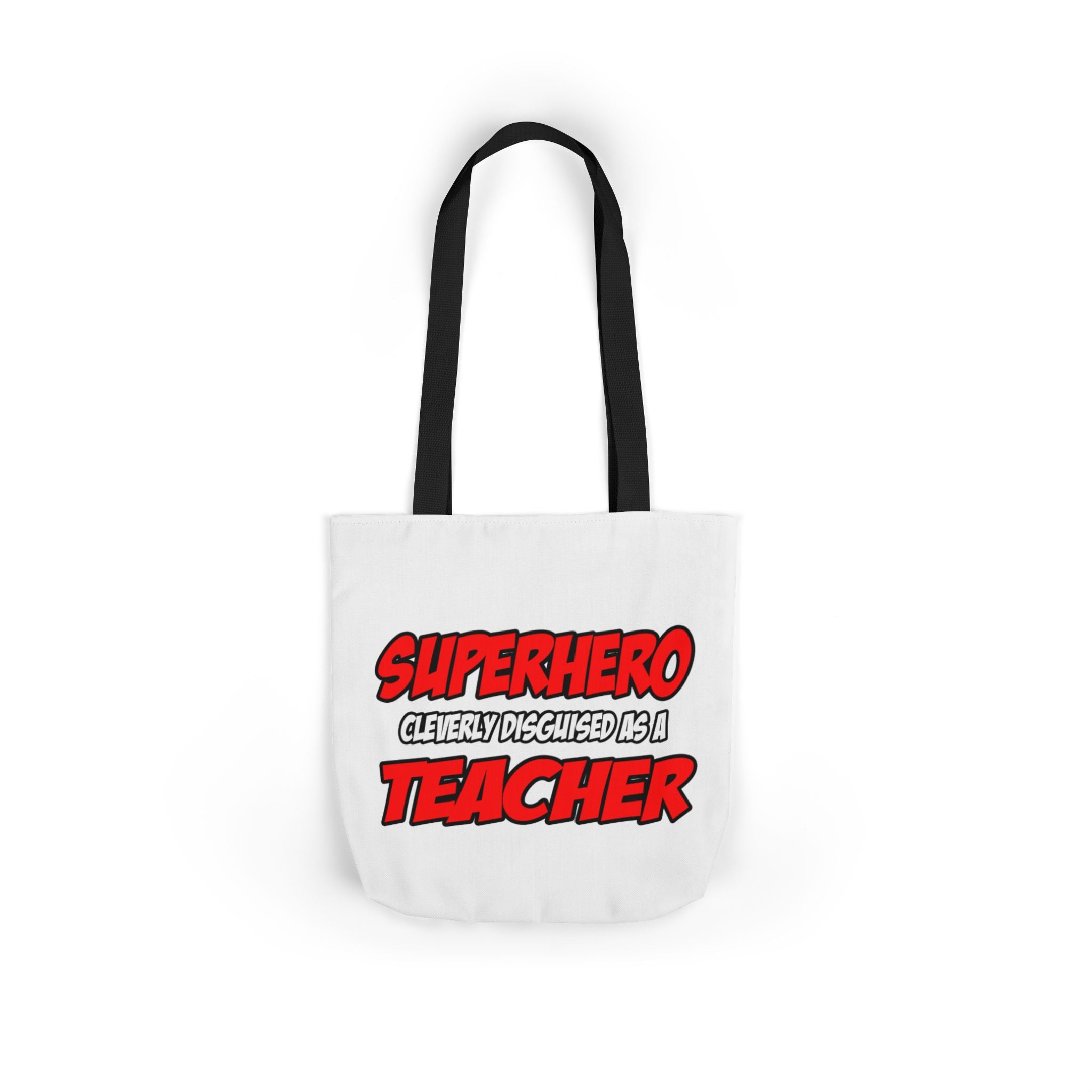 Superhero...Teacher - Canvas Tote Bag, 5-Color Straps