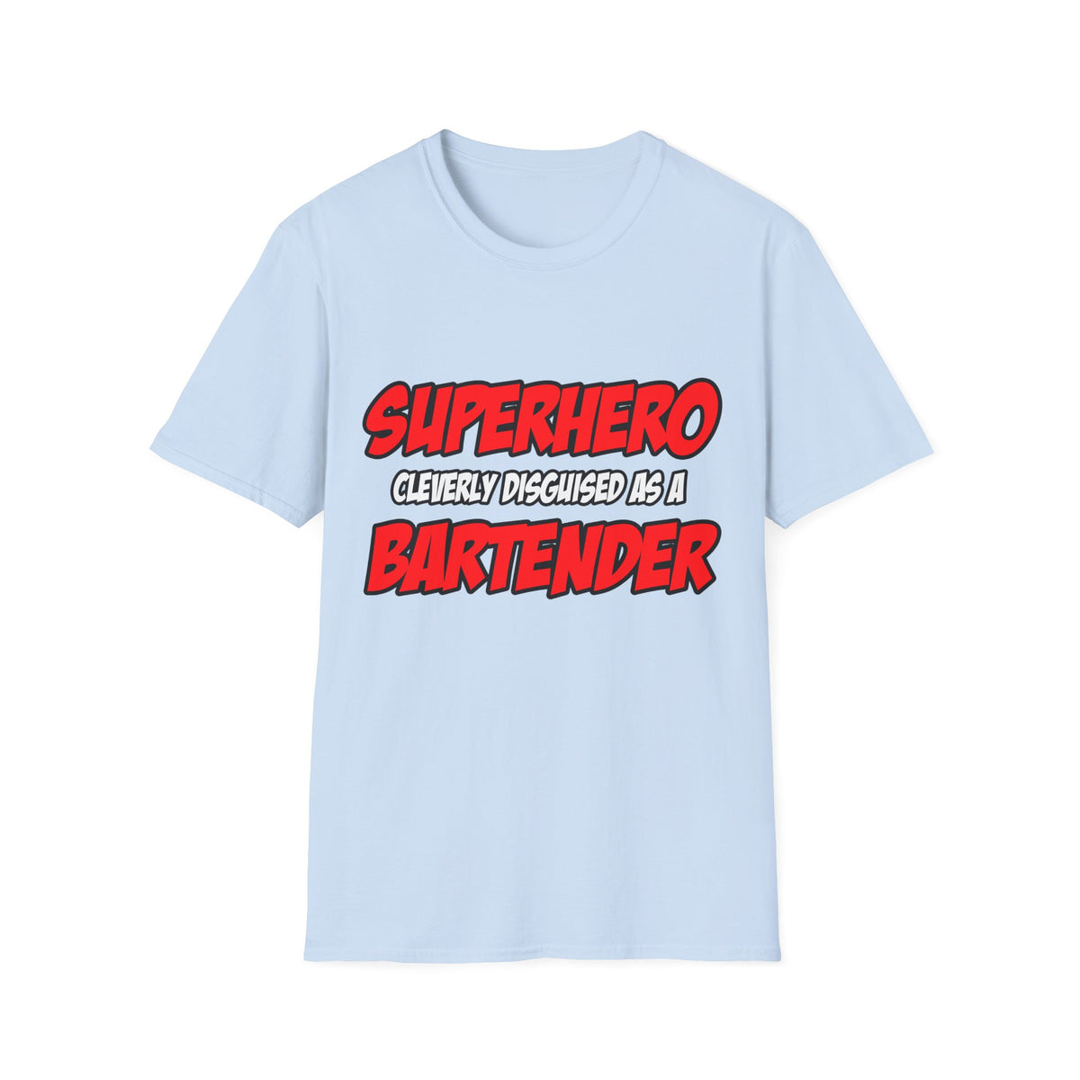Superhero...Bartender - Unisex Softstyle T-Shirt