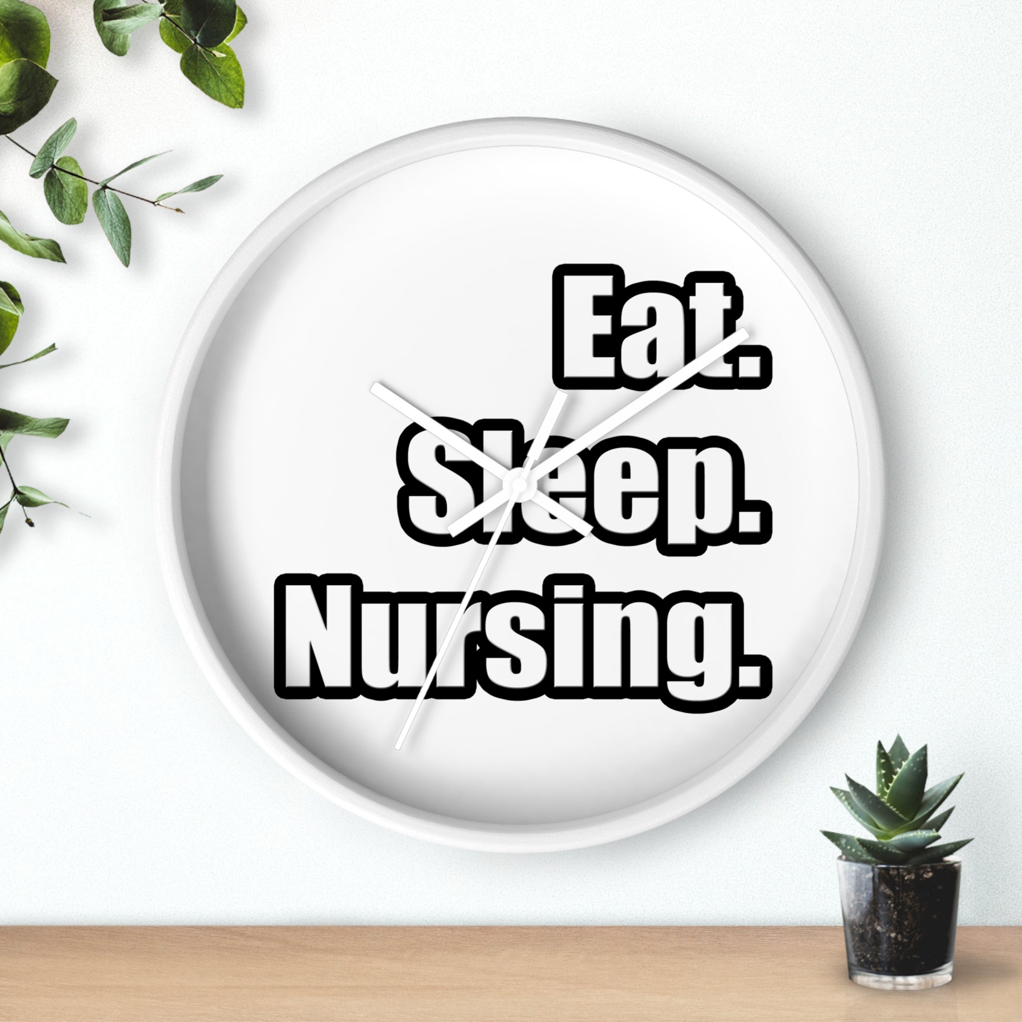 Eat. Sleep. Nursing. - Wall Clock