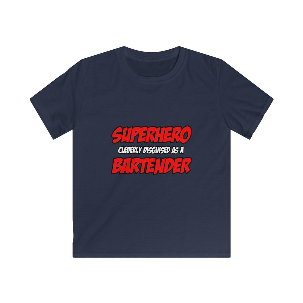 Superhero...Bartender - Kids Softstyle Tee