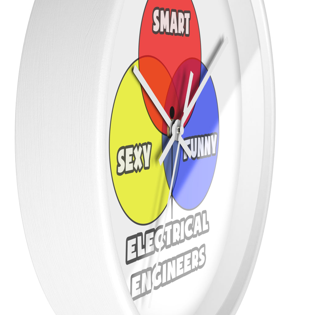 Venn Diagram .. Electrical Engineers - Wall Clock