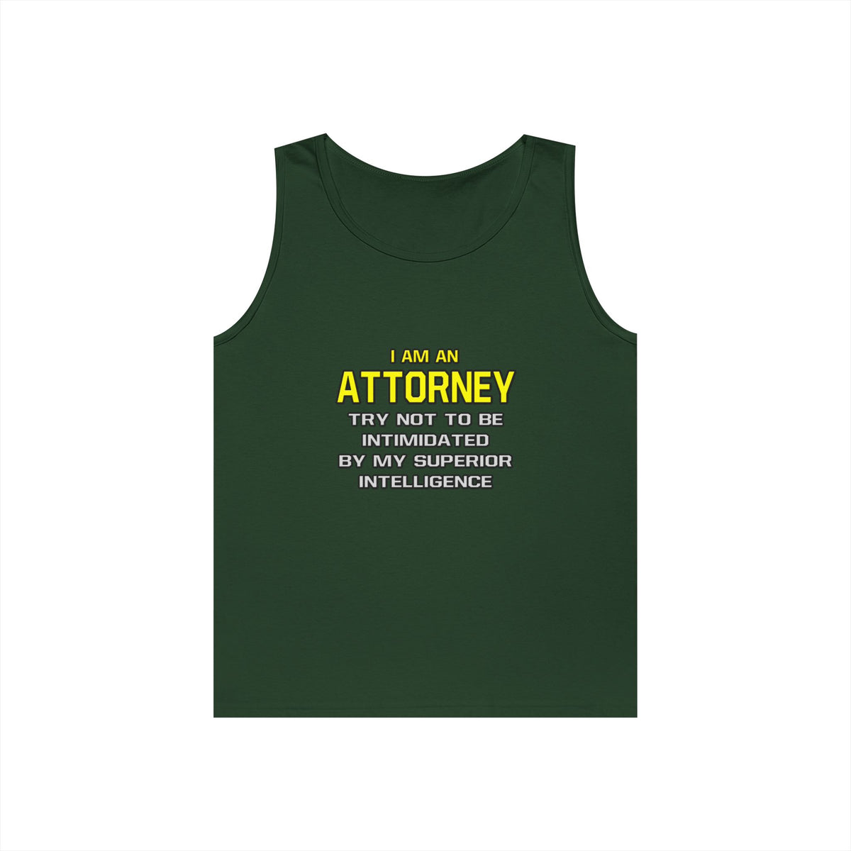 Attorney...Superior Intelligence - Unisex Heavy Cotton Tank Top