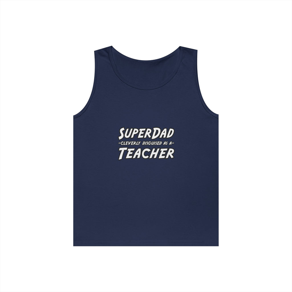 superdad dark teacher - Unisex Heavy Cotton Tank Top