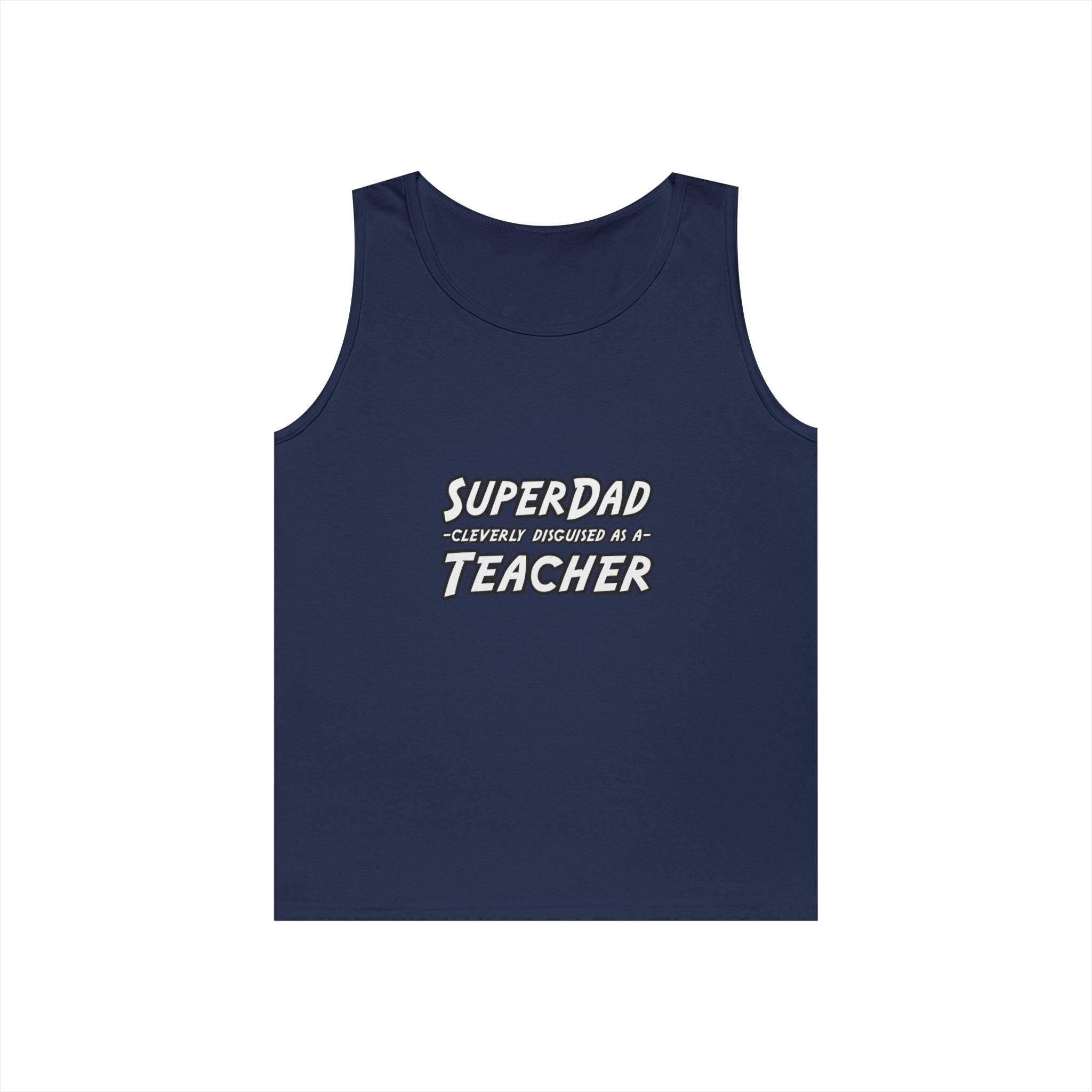 superdad dark teacher - Unisex Heavy Cotton Tank Top