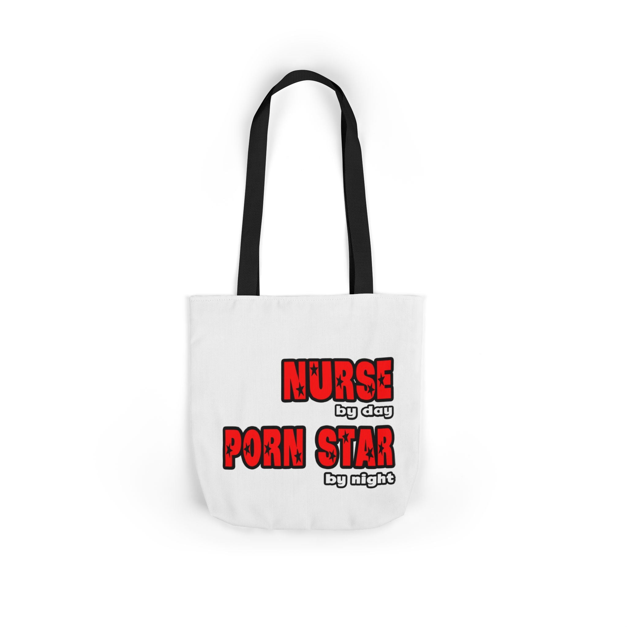 Nurse By Day...Porn Star By Night - Canvas Tote Bag, 5-Color Straps