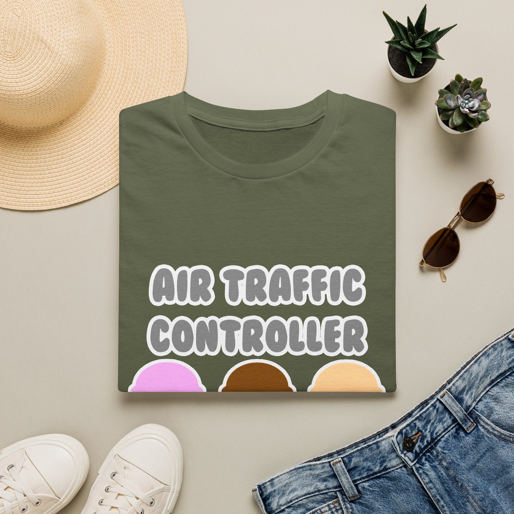 Air Traffic Controller ... Will Work For Ice Cream - Unisex Softstyle T-Shirt
