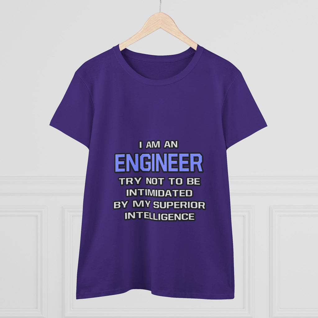 Engineer Joke ... Superior Intelligence - Women's Midweight Cotton Tee