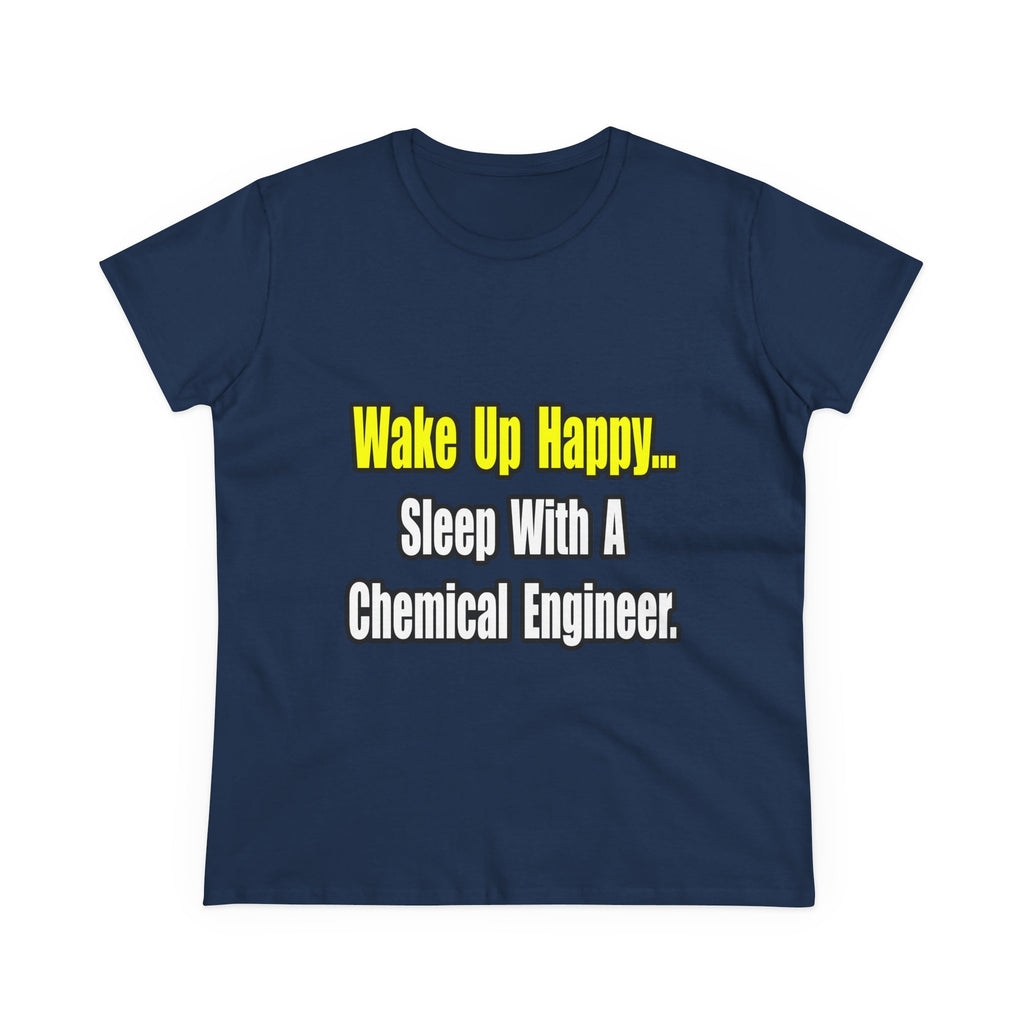 Sleep With a Chemical Engineer - Women's Midweight Cotton Tee