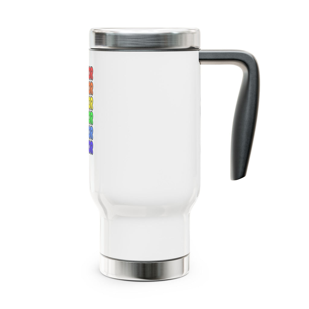 Rainbow Doctor - Stainless Steel Travel Mug with Handle, 14oz