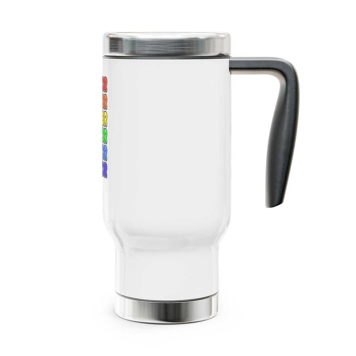 Rainbow Doctor - Stainless Steel Travel Mug with Handle, 14oz