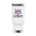 Queen of Dermatology - Stainless Steel Travel Mug with Handle, 14oz