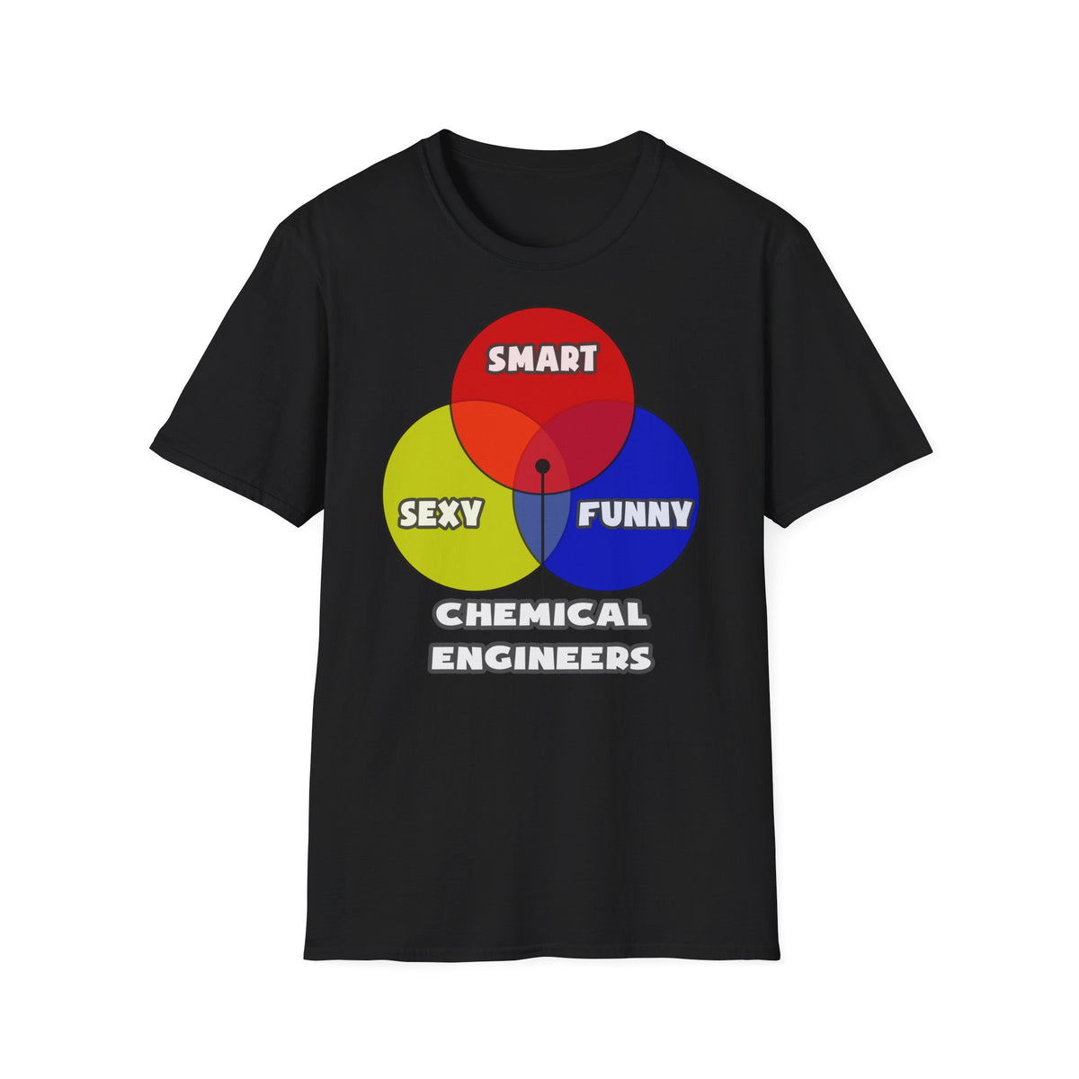 Venn Diagram .. Chemical Engineers - Unisex Softstyle T-Shirt