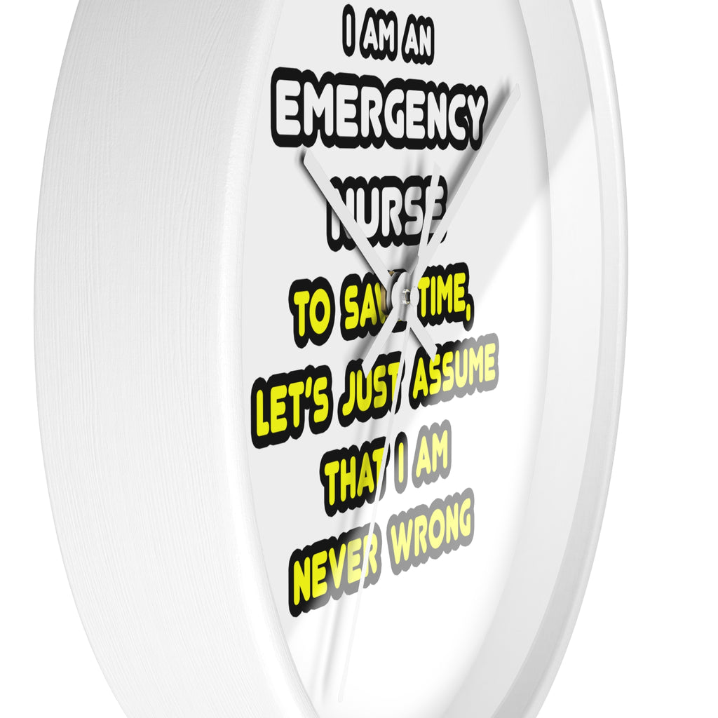 Funny Emergency Nurse T Shirts and Gifts - Wall Clock