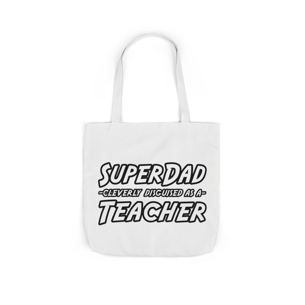 superdad dark teacher - Canvas Tote Bag, 5-Color Straps