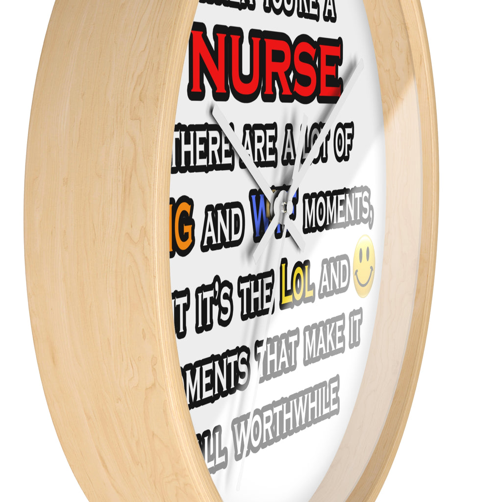 Nurse ... OMG WTF LOL - Wall Clock