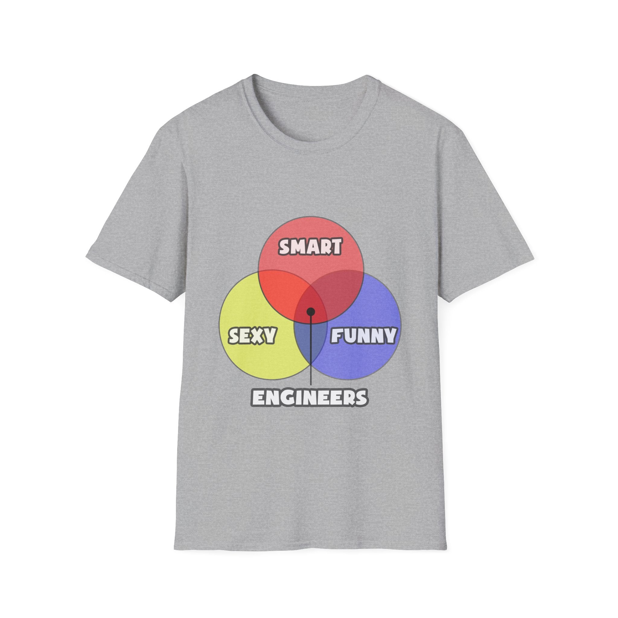 Venn Diagram .. Engineers - Unisex Softstyle T-Shirt