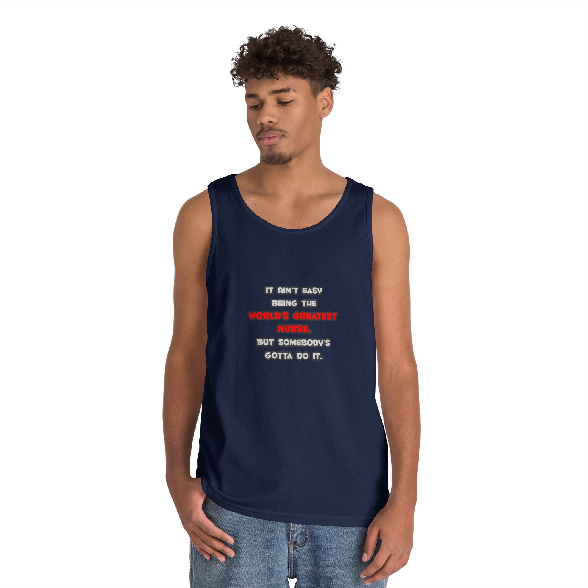 World's Greatest Nurse Joke - Unisex Heavy Cotton Tank Top