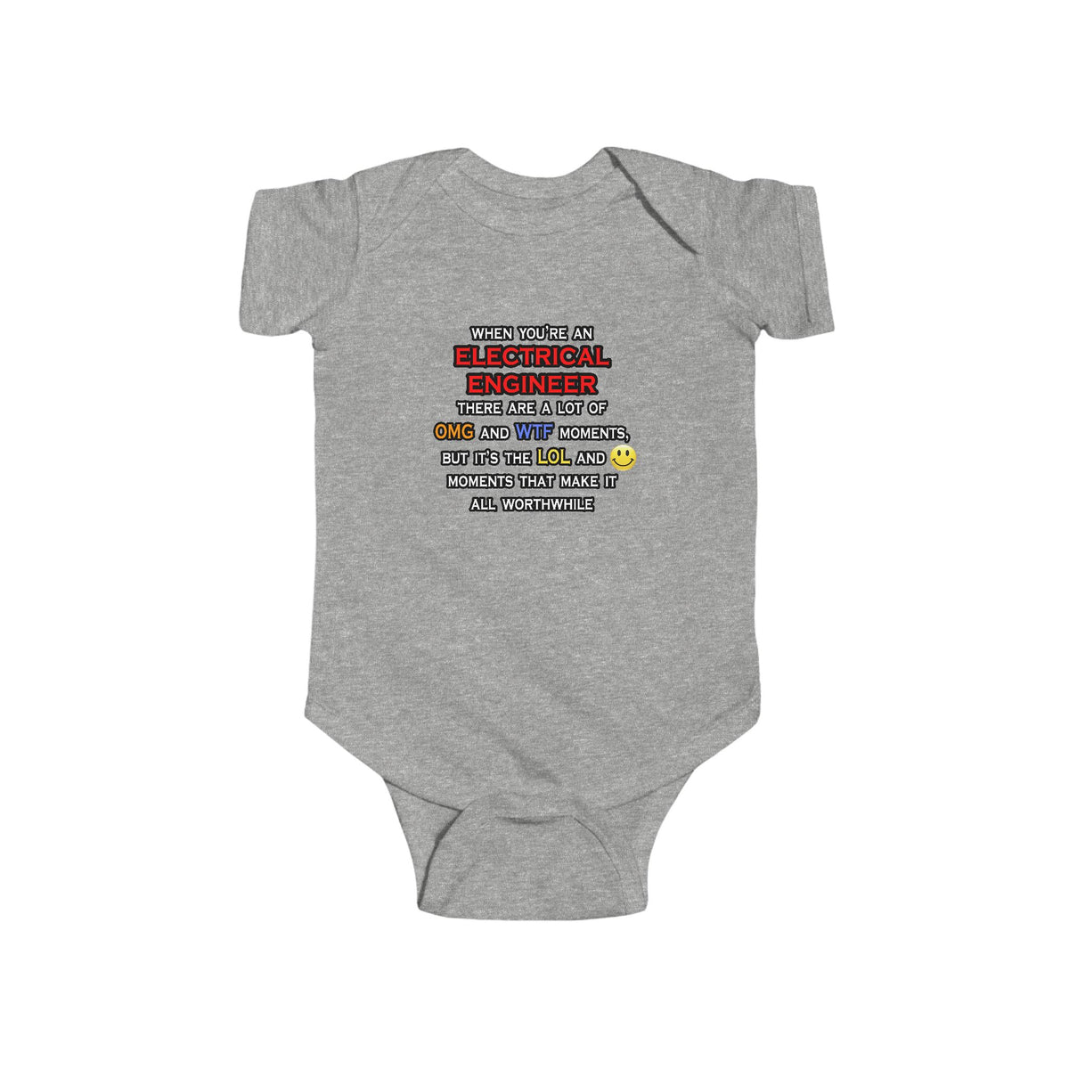Funny Electrical Engineer ... OMG WTF LOL - Infant Fine Jersey Bodysuit