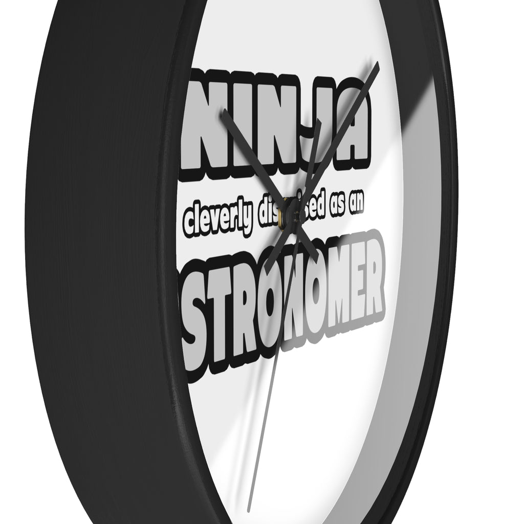 Ninja Cleverly Disguised As An Astronomer - Wall Clock