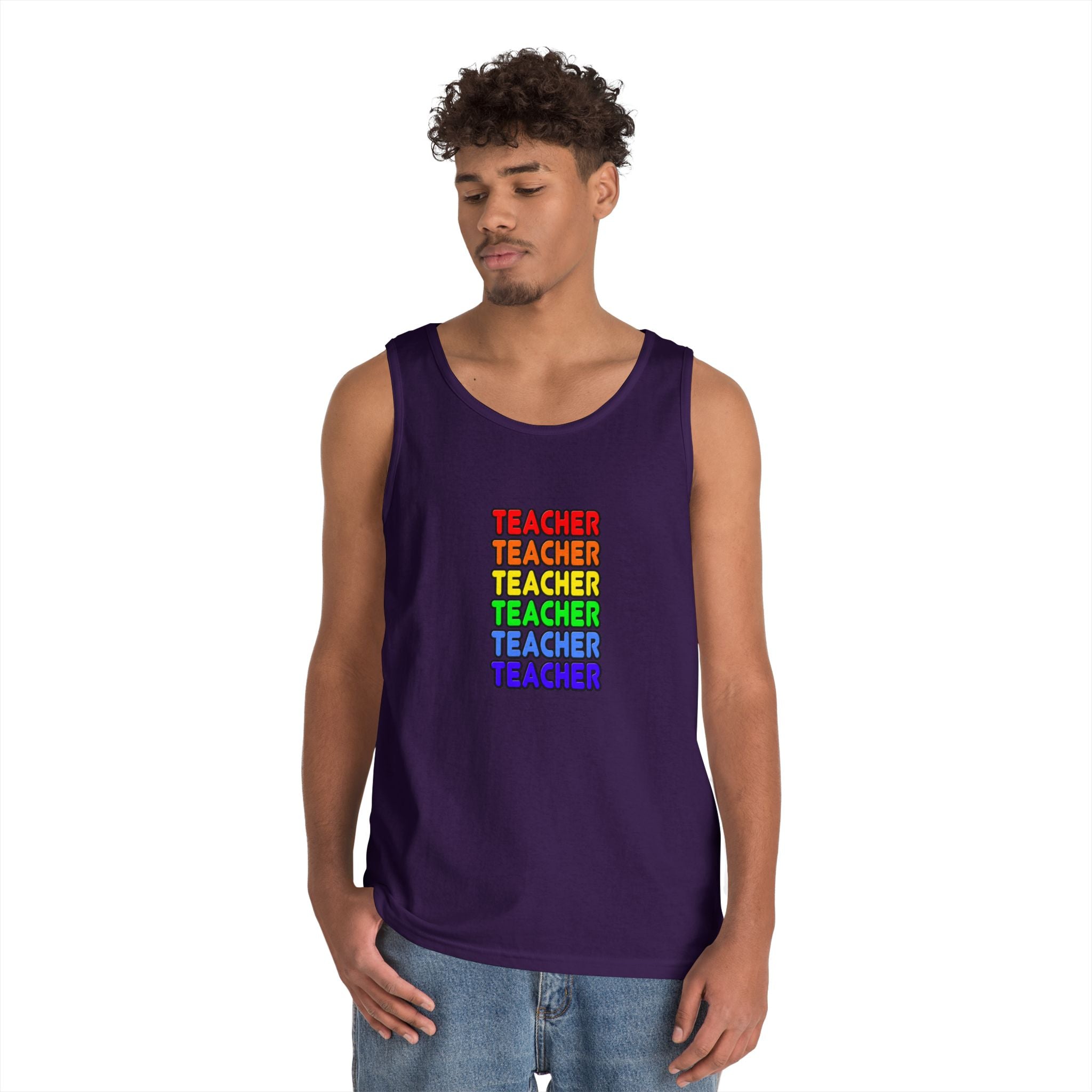 Rainbow Teacher - Unisex Heavy Cotton Tank Top