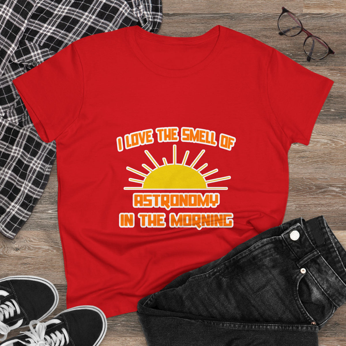 Smell of Astronomy in the Morning - Women's Midweight Cotton Tee