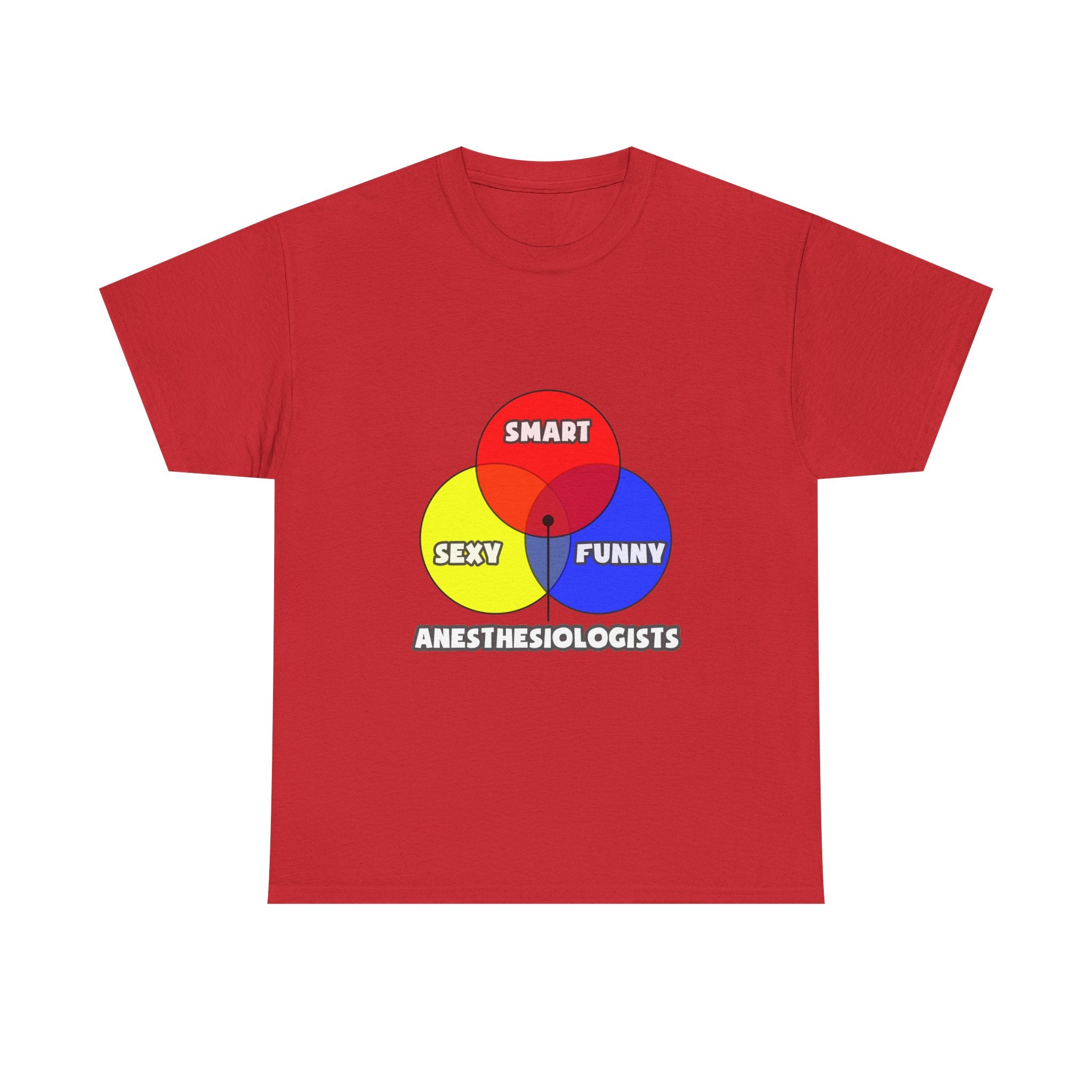 Venn Diagram .. Anesthesiologists - Unisex Heavy Cotton Tee