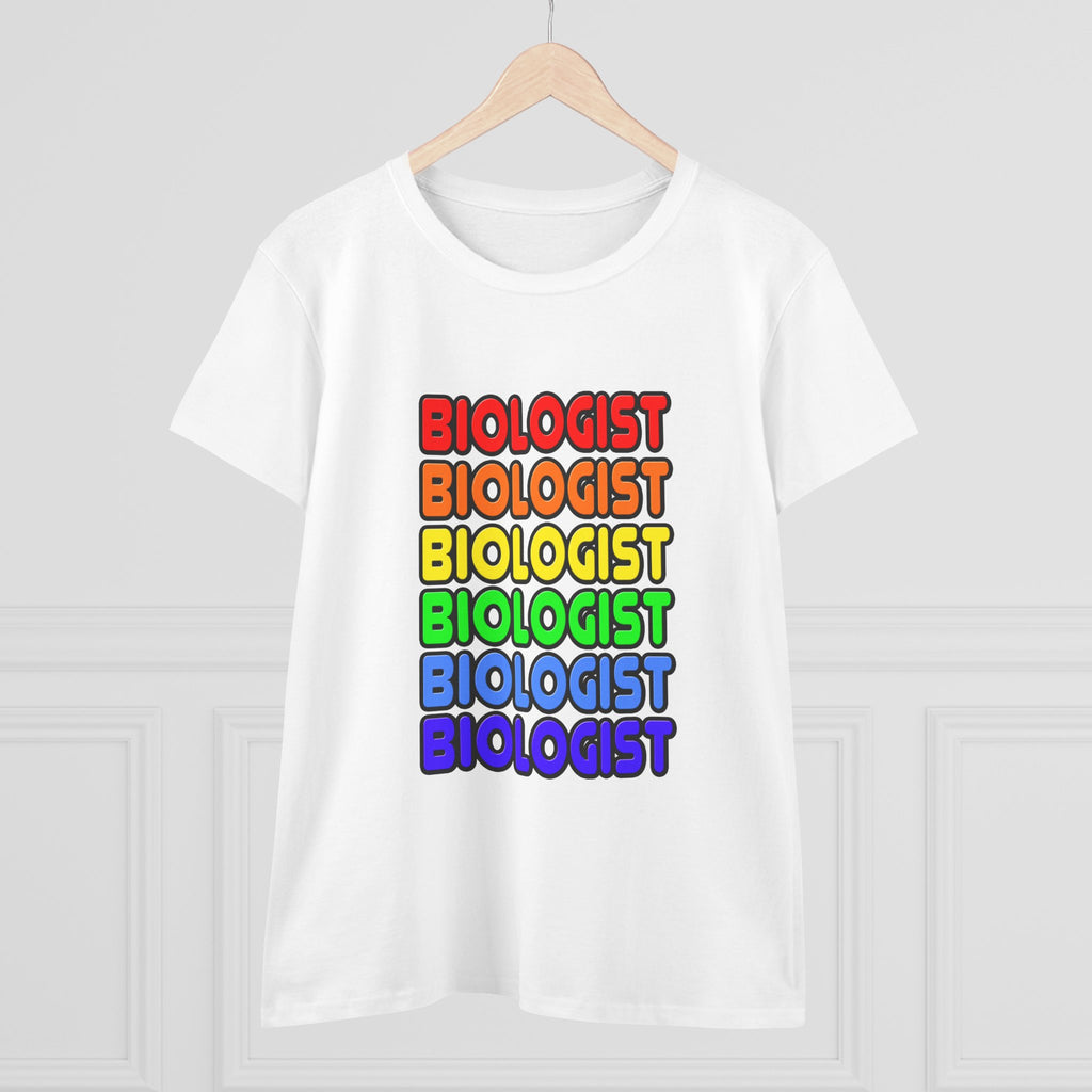 Rainbow Biologist - Women's Midweight Cotton Tee