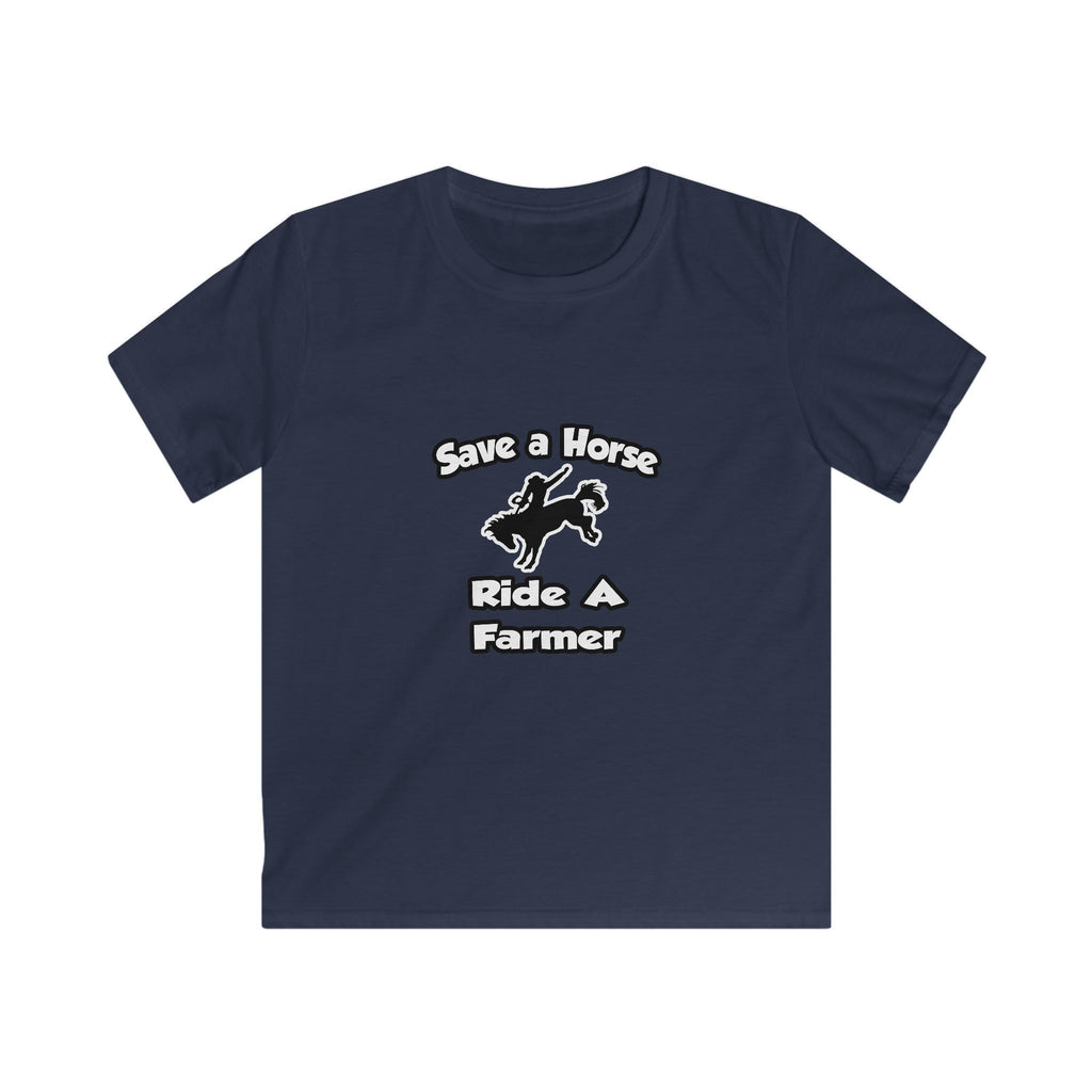 Save a Horse .. Ride a Farmer - Kids Softstyle Tee