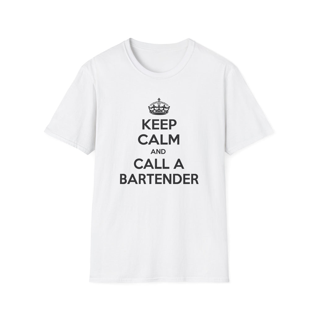 Keep Calm ... Call a Bartender - Unisex Softstyle T-Shirt