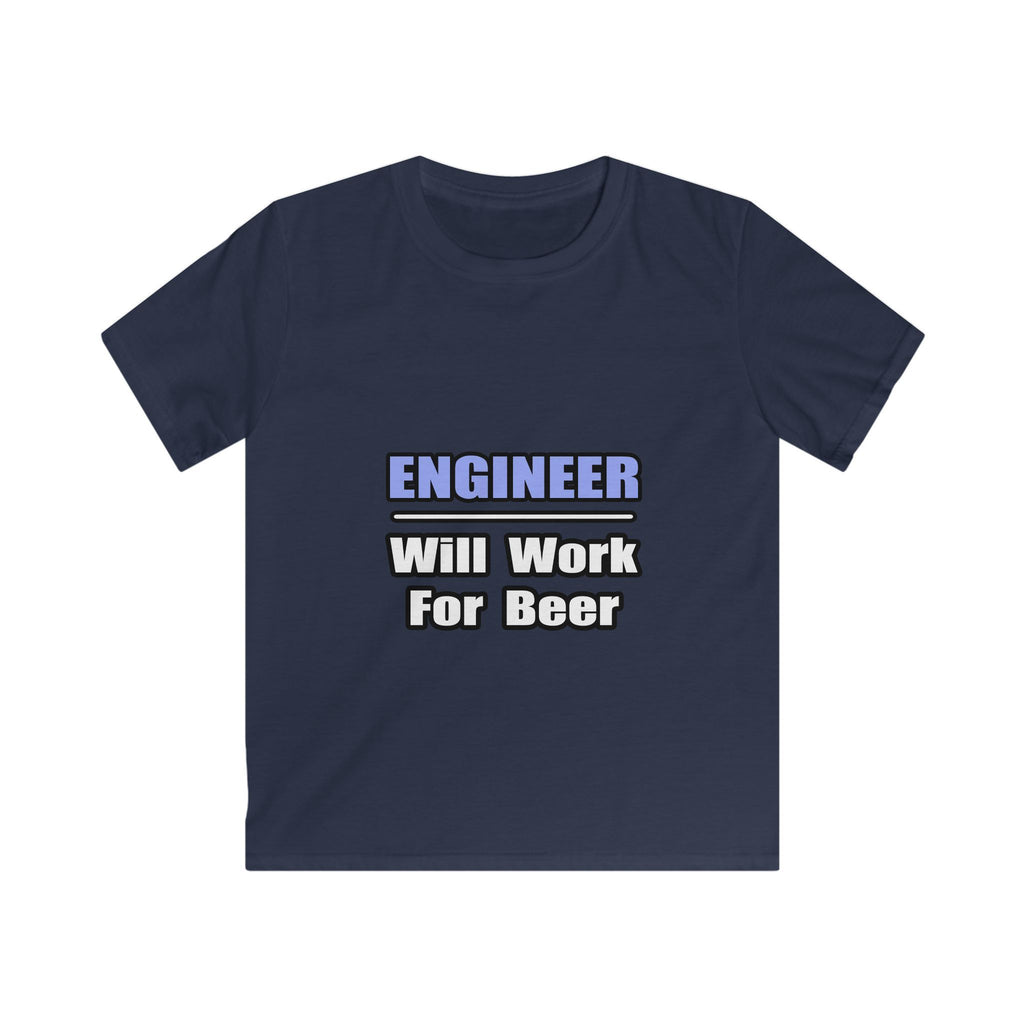 Engineer...Will Work For Beer - Kids Softstyle Tee