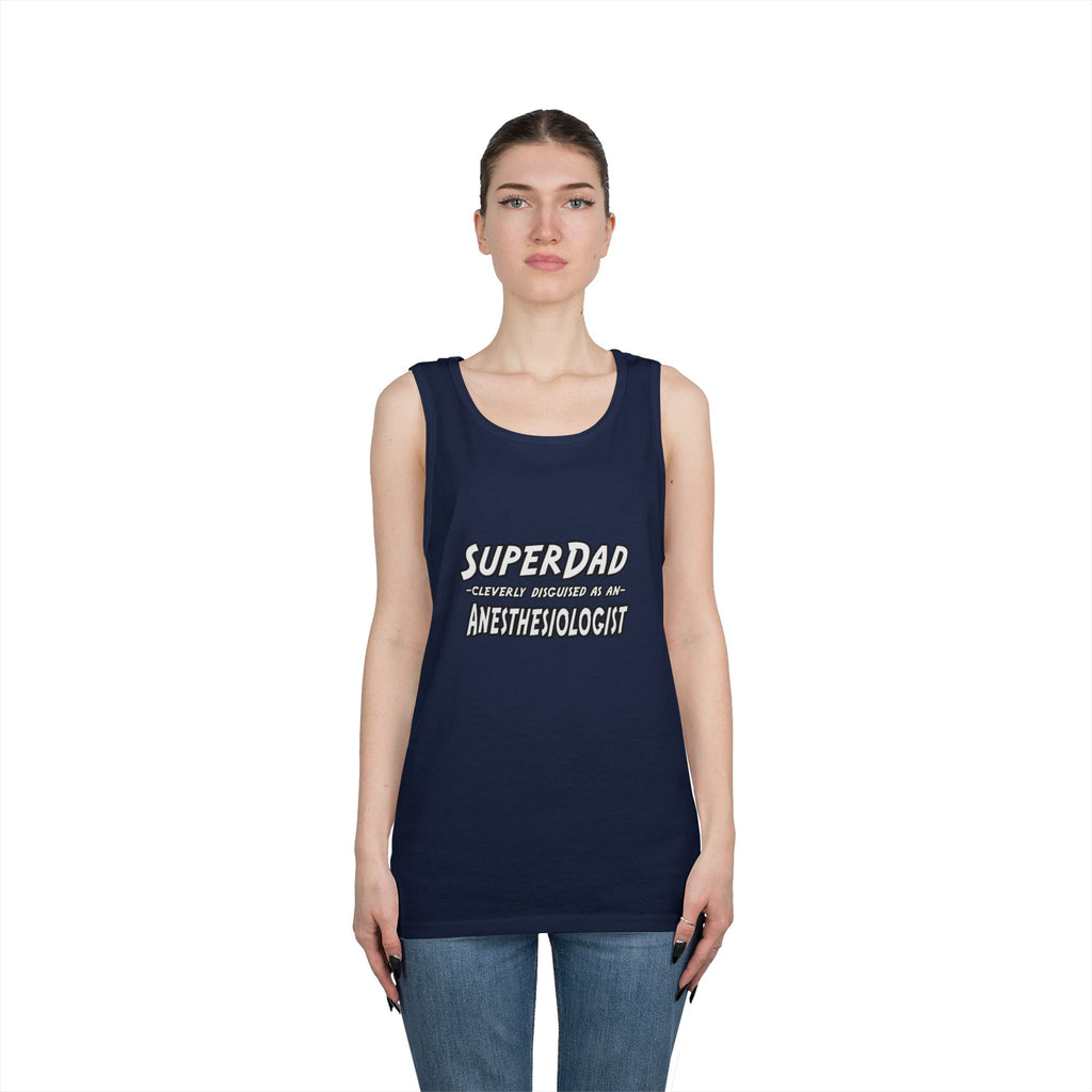 SuperDad...Anesthesiologist - Unisex Heavy Cotton Tank Top