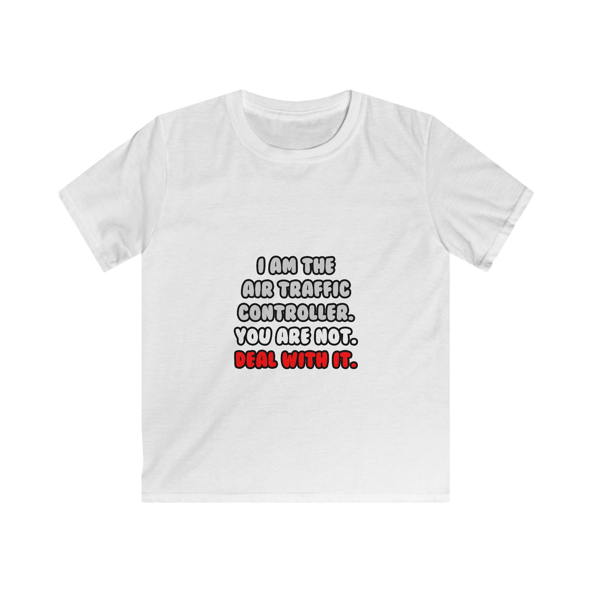 Deal With It ... Funny Air Traffic Controller - Kids Softstyle Tee