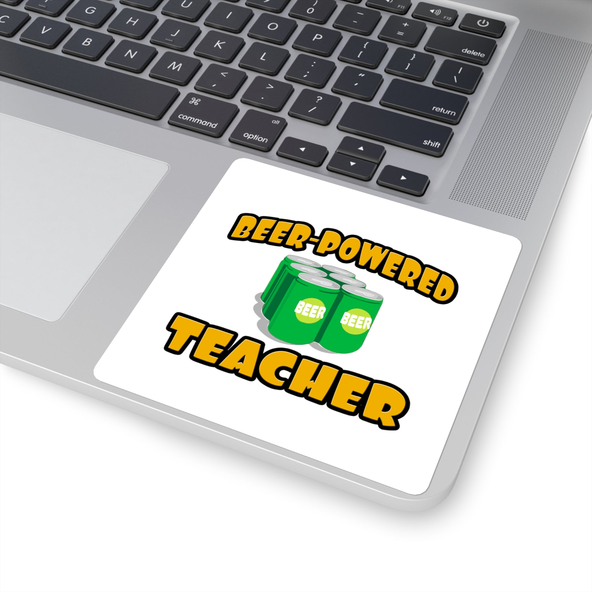 Beer Powered Teacher - Square Stickers