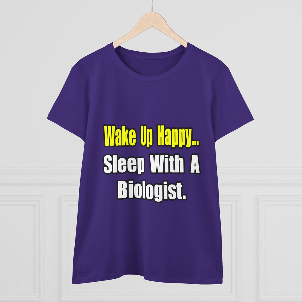 Sleep With Biologist - Women's Midweight Cotton Tee