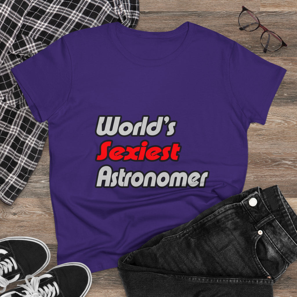 World's Sexiest Astronomer - Women's Midweight Cotton Tee