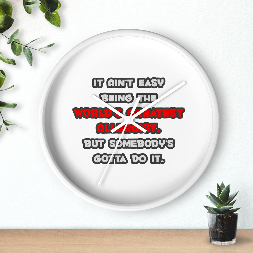 World's Greatest Allergist Joke - Wall Clock