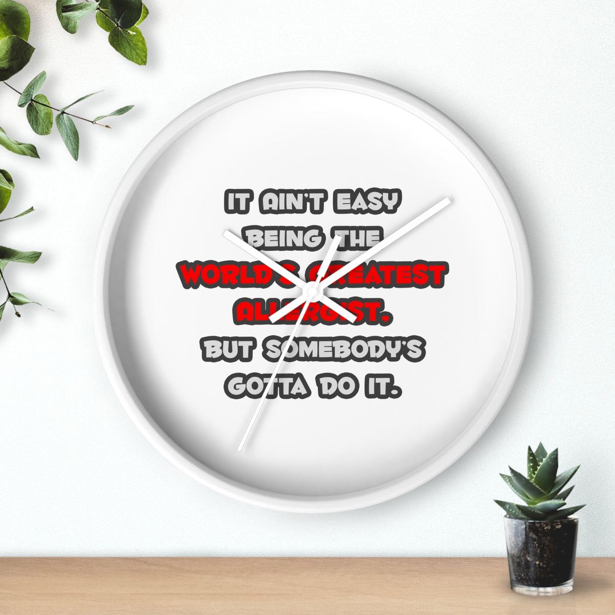 World's Greatest Allergist Joke - Wall Clock